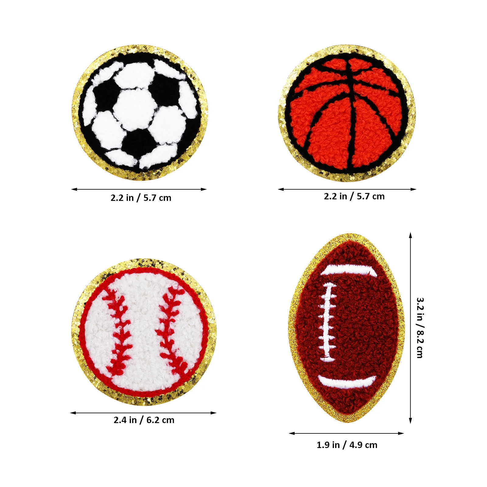 20pcs Patches Soccer Baseball Football Clothes Patches Iron On Embroidered Iron On Repair Appliques Jeans 8x5cm
20pcs Patches Soccer Baseball Football Clothes Patches Iron On Embroidered Iron On Repair Appliques Jeans 8x5cm