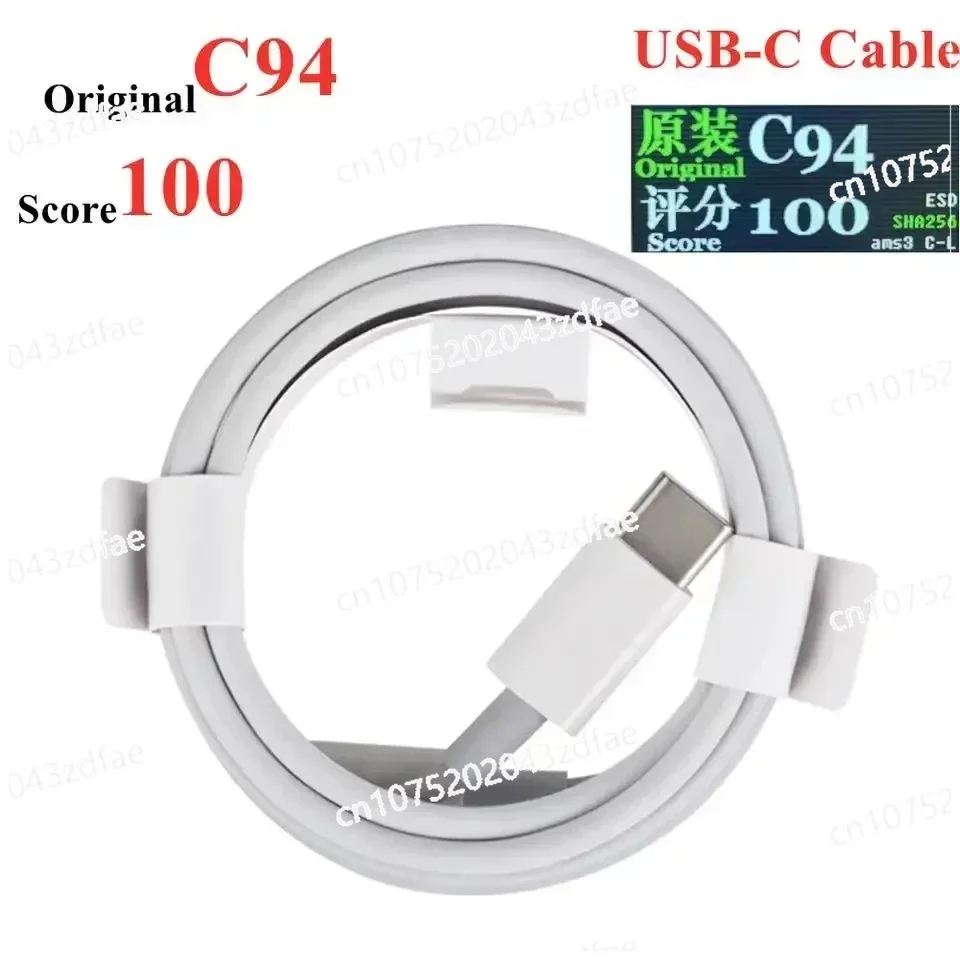 5pcs/USB-C to 8pin C94 Cable 100 Score Data Sync Charge Cable Support Fast Charging Cable For 14 13 Pro Max 12 With 10 in 1 Box
5pcs/USB-C to 8pin C94 Cable 100 Score Data Sync Charge Cable Support Fast Charging Cable For 14 13 Pro Max 12 With 10 in 1 Box