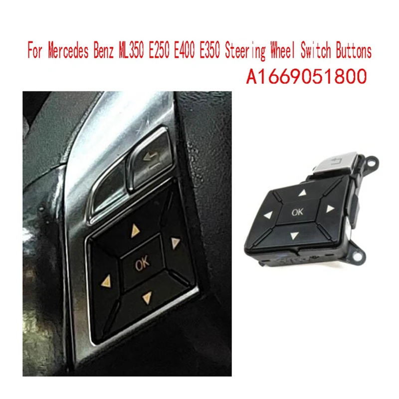 A1669051800 Left Side Steering Wheel Switch Buttons For Mercedes Benz ML350 E250 E400 E350
A1669051800 Left Side Steering Wheel Switch Buttons For Mercedes Benz ML350 E250 E400 E350
