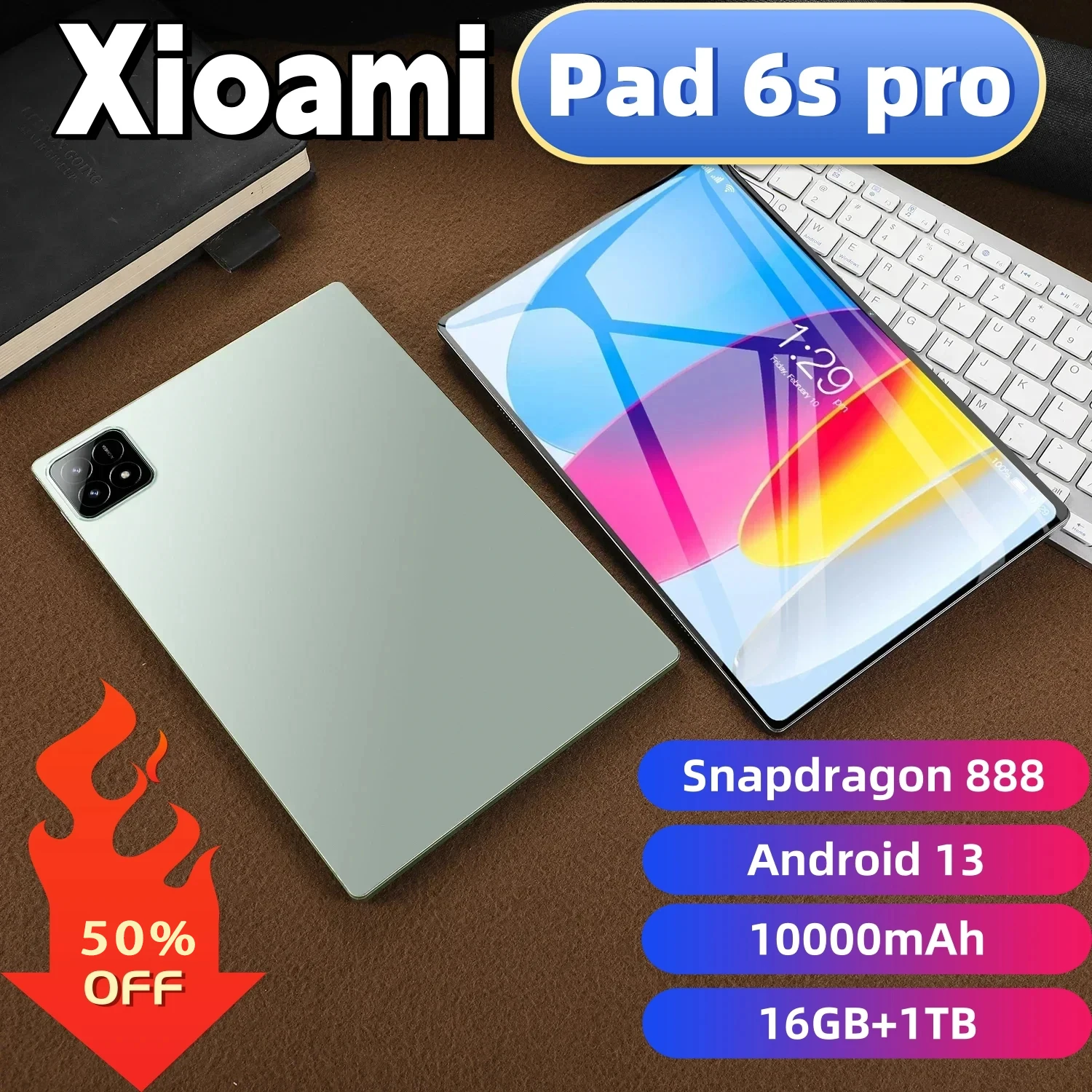 Оригинальный планшет 6S Pro, 2024 дюймов, HD 4K, Android 13, 16 ГБ + 1 ТБ, 10,1 мАч, телефон с двумя SIM-картами, Bluetooth, Wi-Fi, GPS
Оригинальный планшет 6S Pro, 2024 дюймов, HD 4K, Android 13, 16 ГБ + 1 ТБ, 10,1 мАч, телефон с двумя SIM-картами, Bluetooth, Wi-Fi, GPS