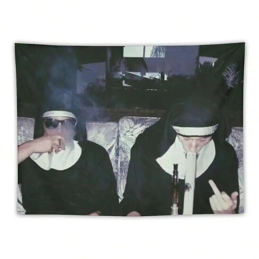 Nuns Smoking Banner Flag Wall Art Hanging,For Decorate Clubs Concerts Bars University Dormitories Living Rooms Bedrooms Decor
Nuns Smoking Banner Flag Wall Art Hanging,For Decorate Clubs Concerts Bars University Dormitories Living Rooms Bedrooms Decor