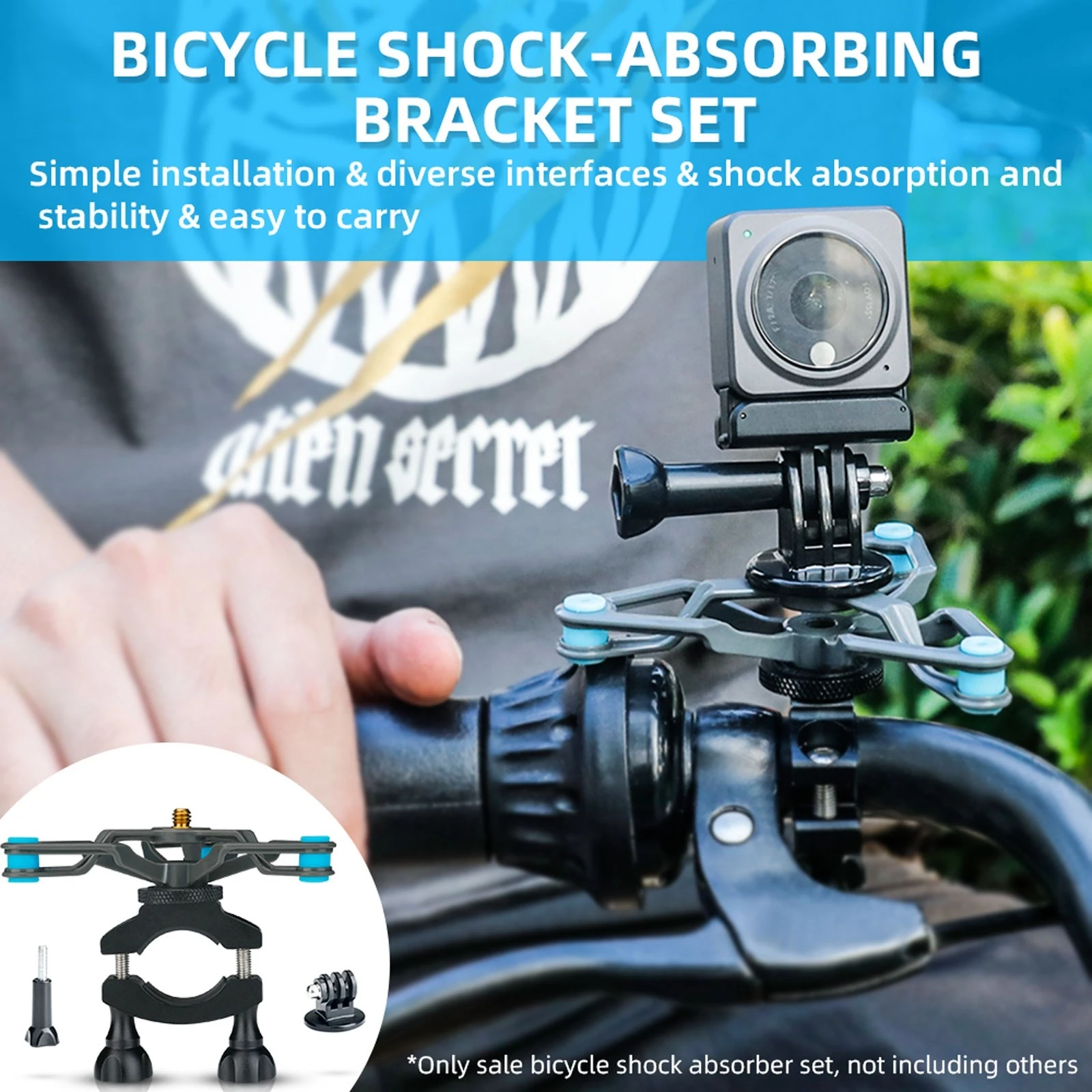 Bicycle Shock Absorber Fixed Mount Stand Bike Clip Bracket 1/4 Adapter For DJI OSMO Action 2 Pocket 1 2 Camera Accessories
Bicycle Shock Absorber Fixed Mount Stand Bike Clip Bracket 1/4 Adapter For DJI OSMO Action 2 Pocket 1 2 Camera Accessories