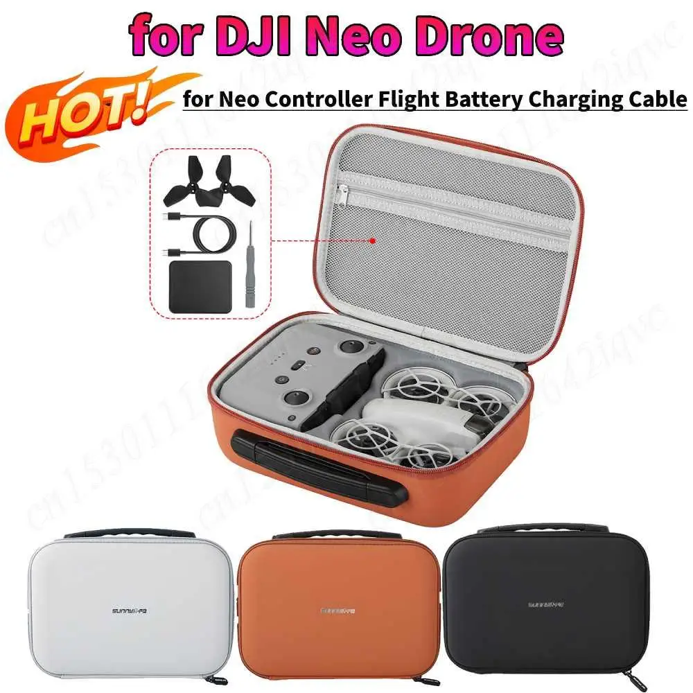 Портативный чехол для DJI Neo, сумка для хранения, противоударная защитная сумка, сумка для контроллера Neo, кабель для зарядки аккумулятора
Портативный чехол для DJI Neo, сумка для хранения, противоударная защитная сумка, сумка для контроллера Neo, кабель для зарядки аккумулятора
