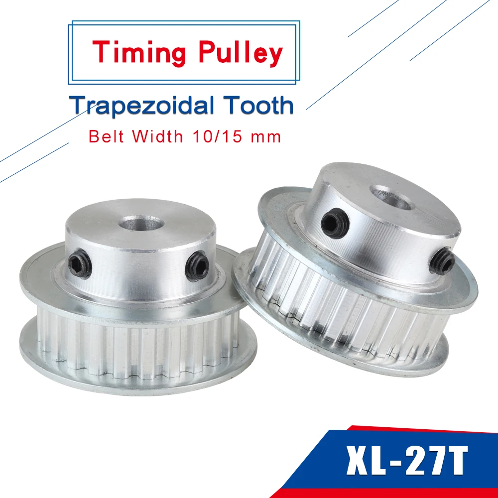 XL Timing Pulley 27Teeth Bore 8/10/12/14/15 mm Pulley Wheel Teeth Pitch 5.08 mm BF Shape For XL Timing Belt Width 10 mm
XL Timing Pulley 27Teeth Bore 8/10/12/14/15 mm Pulley Wheel Teeth Pitch 5.08 mm BF Shape For XL Timing Belt Width 10 mm