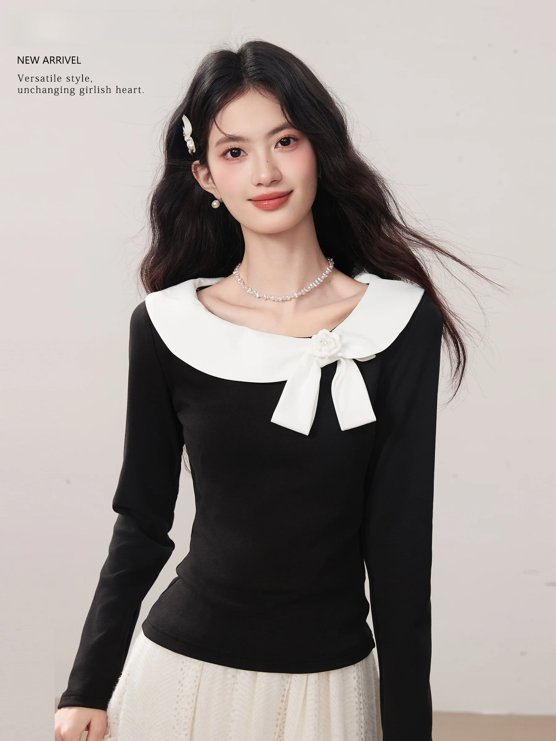 Linjou White Tea Rose Long Sve T-irt Women's Autumn Winter Casual Fit Soft Cotton round Ne Warm Faion Top
Linjou White Tea Rose Long Sve T-irt Women's Autumn Winter Casual Fit Soft Cotton round Ne Warm Faion Top