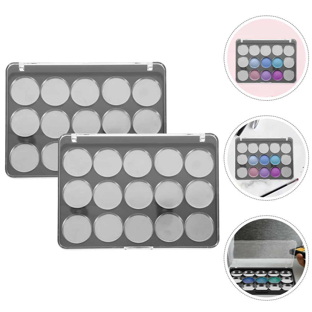 2 Sets Black Magnetic Eyeshadow Boxes 15 Circle Pans Travel Refillable Lipstick Case Blush Holder Makeup Storage Containers
2 Sets Black Magnetic Eyeshadow Boxes 15 Circle Pans Travel Refillable Lipstick Case Blush Holder Makeup Storage Containers