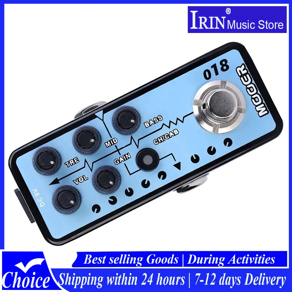 MOOER 018 Custom 100 Guitar Pedal Digital Preamp Cabinet Simulation Dual Channels 3-Band EQ & Gain Electric Guitar Effect Pedal
MOOER 018 Custom 100 Guitar Pedal Digital Preamp Cabinet Simulation Dual Channels 3-Band EQ & Gain Electric Guitar Effect Pedal