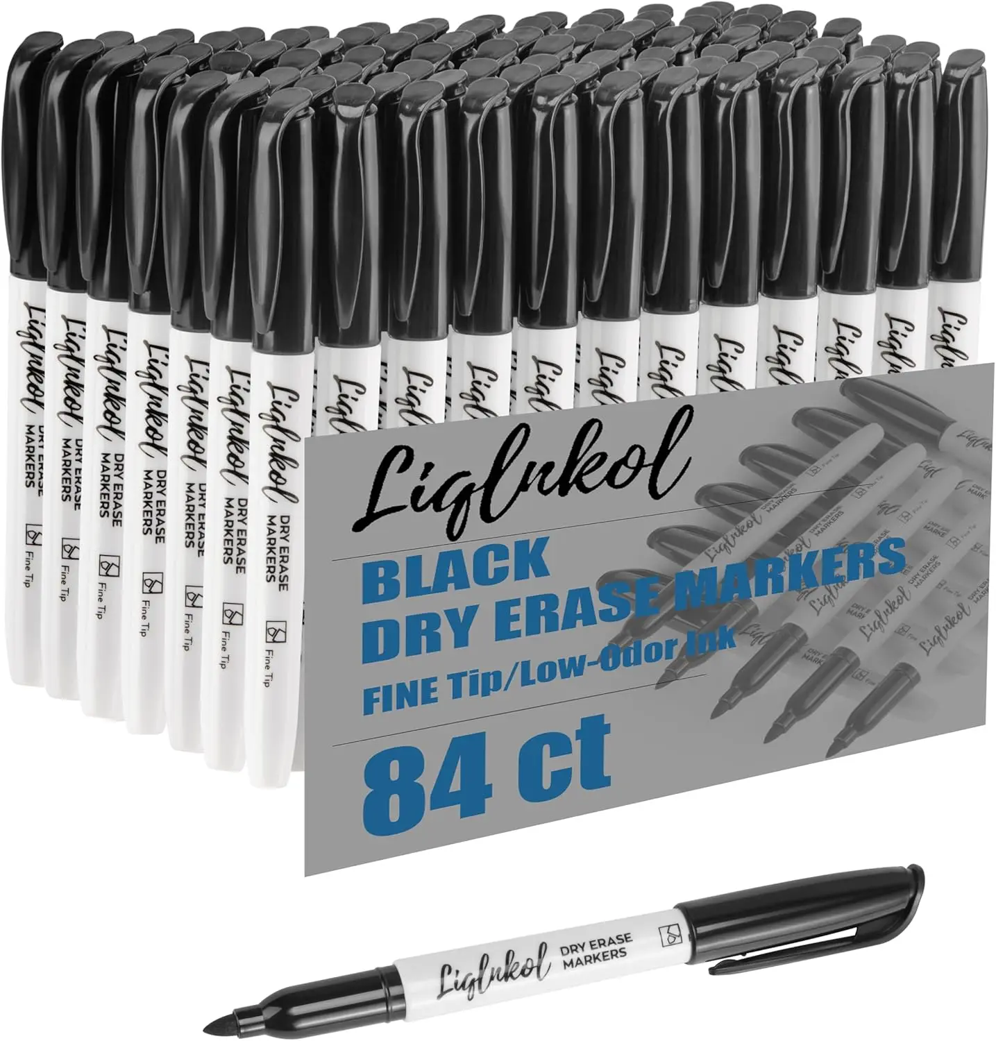 84 Pack Fine Tip Dry Erase Markers, Low Odor Black Whiteboard Markers for Office Home and Calendar
84 Pack Fine Tip Dry Erase Markers, Low Odor Black Whiteboard Markers for Office Home and Calendar