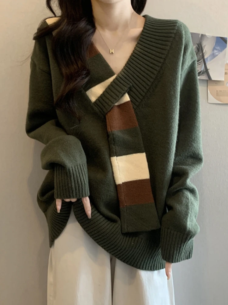 Stylish V-Neck Knitwear for Women Beautiful Plump Sister Slimming Large Size Spring Autumn Season Comfortable Breathable Top
Stylish V-Neck Knitwear for Women Beautiful Plump Sister Slimming Large Size Spring Autumn Season Comfortable Breathable Top