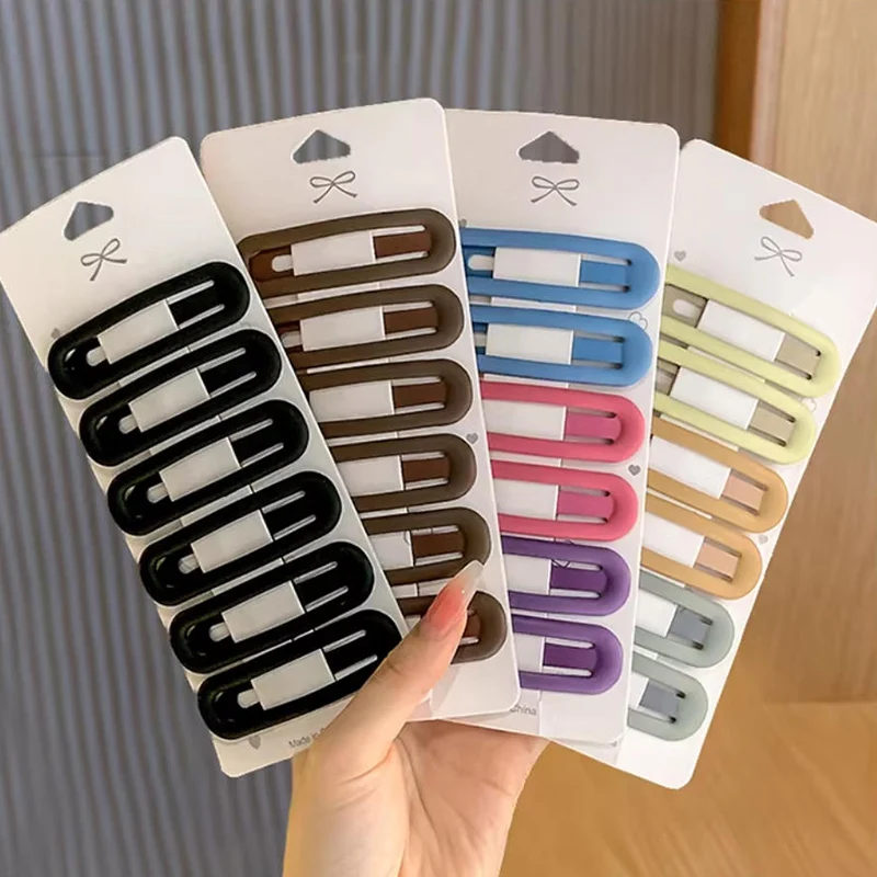 6pcs Fashion Practical Versatile Morandi Color BB Hairpin Hair Side Clips for Girls Women Kids Childs Ladies Hair Accessories
6pcs Fashion Practical Versatile Morandi Color BB Hairpin Hair Side Clips for Girls Women Kids Childs Ladies Hair Accessories