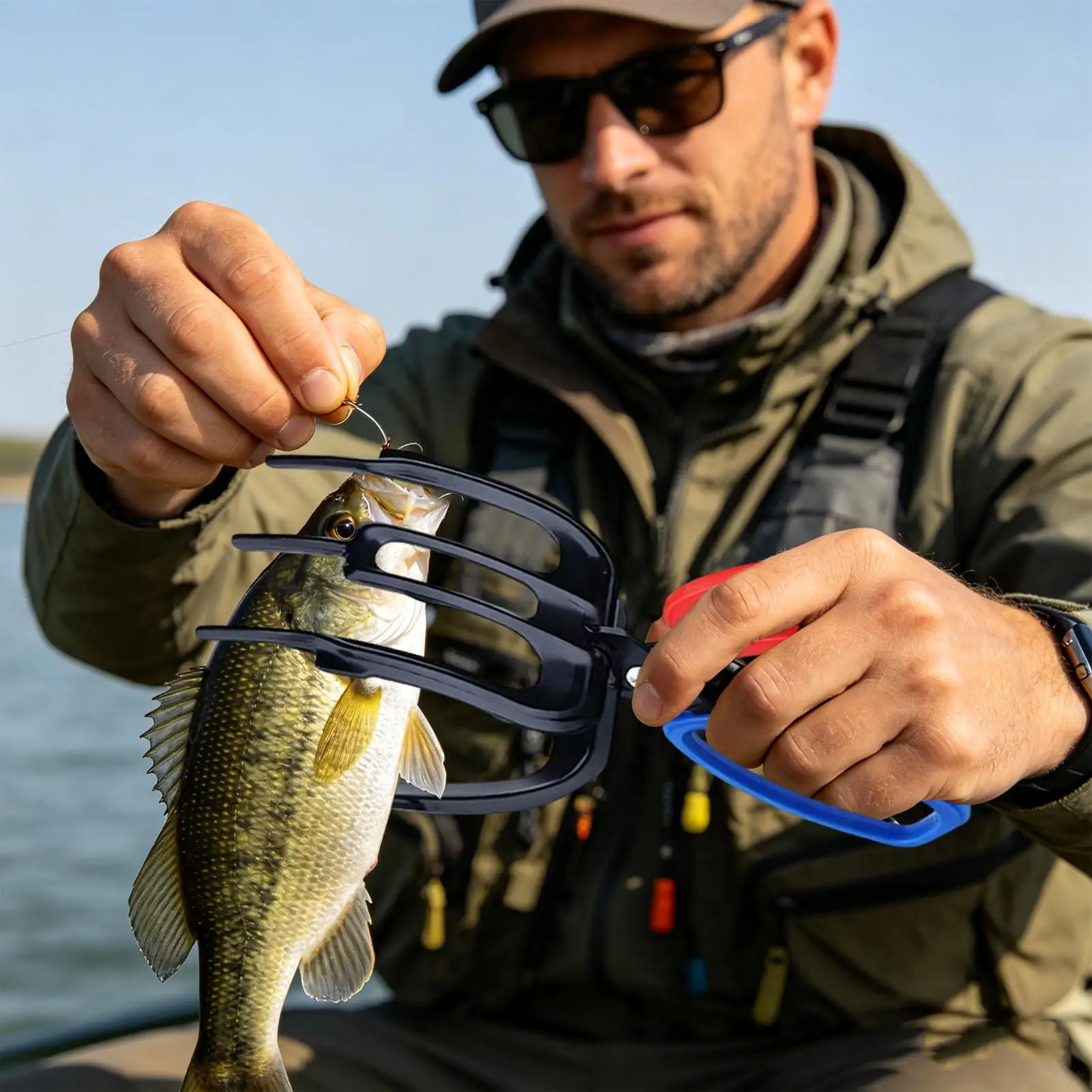 Claw Fish Gripper Metal Non-Slip Lightweight Multifunctional 3 Claw Fishing Pliers for Bass Walleye Catfish Carp Rivers Lakes
Claw Fish Gripper Metal Non-Slip Lightweight Multifunctional 3 Claw Fishing Pliers for Bass Walleye Catfish Carp Rivers Lakes