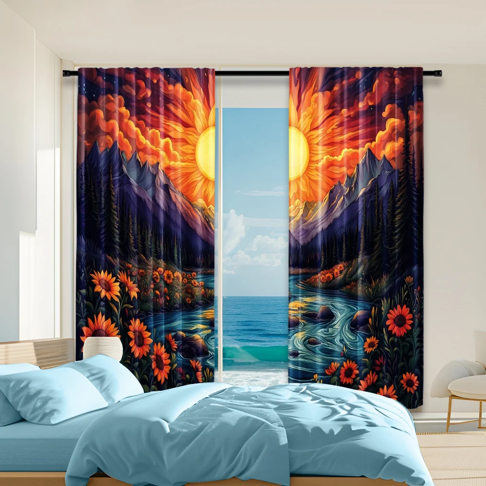 2 pcs, versatile polyester transparent curtains for home decoration Sunset Landscape for use in bedrooms and living rooms
2 pcs, versatile polyester transparent curtains for home decoration Sunset Landscape for use in bedrooms and living rooms