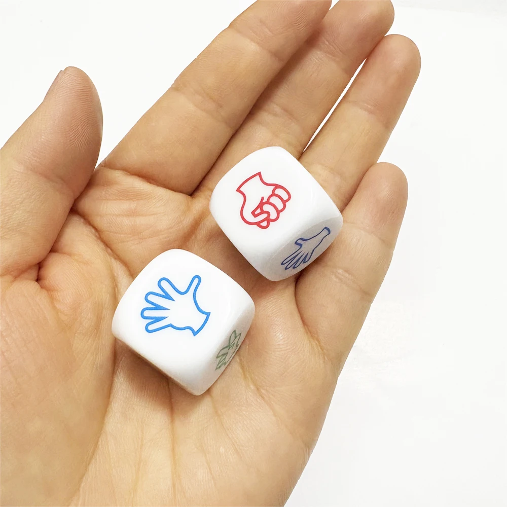 2/4/8pcs 20mm Drinking Wine Mora Games Dice Rock Paper Scissors Finger-guessing Gambling 6-Side Pub Lovers Drink Decider Dice
2/4/8pcs 20mm Drinking Wine Mora Games Dice Rock Paper Scissors Finger-guessing Gambling 6-Side Pub Lovers Drink Decider Dice
