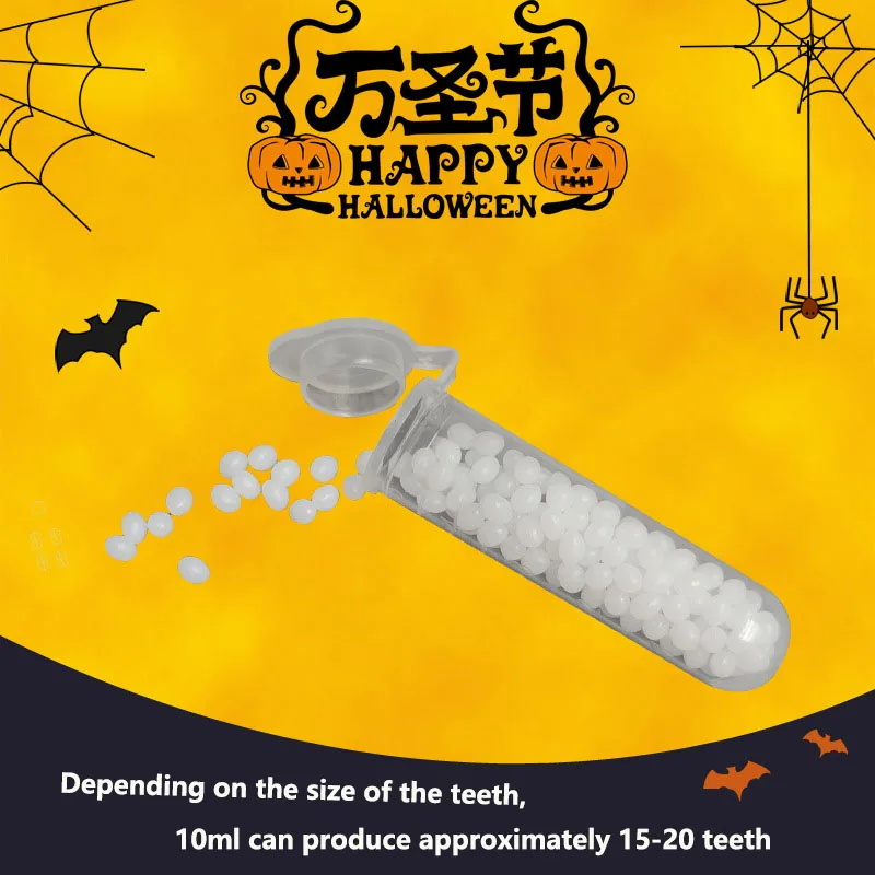 10ML DIY Halloween Cosplay Party Vampire Teeth Fangs Dentures Props Resin Tooth Material With Adhesive Glue Dentures For Gifts
10ML DIY Halloween Cosplay Party Vampire Teeth Fangs Dentures Props Resin Tooth Material With Adhesive Glue Dentures For Gifts