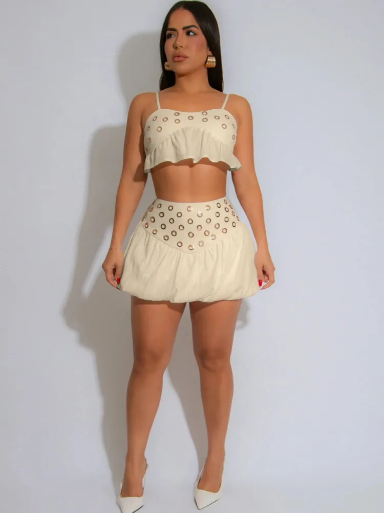 2 Pieces Set Sexy Fashion Women Skirts Set 2025 Spring Summer Female Spaghetti Strap Sleeveless Top And Mimi Skirts
2 Pieces Set Sexy Fashion Women Skirts Set 2025 Spring Summer Female Spaghetti Strap Sleeveless Top And Mimi Skirts