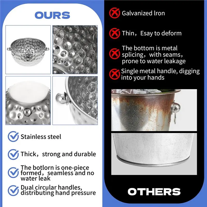 Набор ведер для льда из нержавеющей стали AB06 (4 л и 6 л) с лопатками для мероприятий на открытом воздухе, вечеринок, свадеб
Набор ведер для льда из нержавеющей стали AB06 (4 л и 6 л) с лопатками для мероприятий на открытом воздухе, вечеринок, свадеб