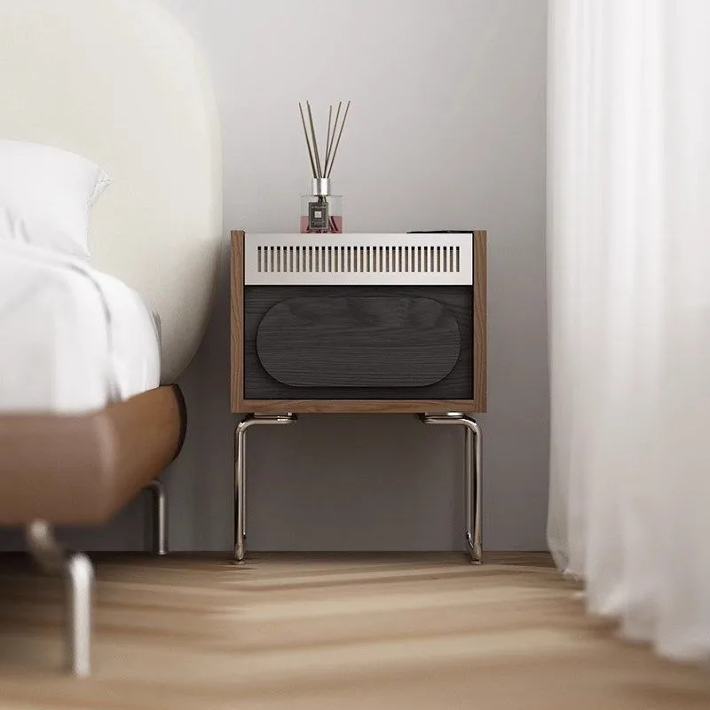 Bedside table, bedroom creative narrow cabinet, retro stainless steel solid wood Rams function cabinet
Bedside table, bedroom creative narrow cabinet, retro stainless steel solid wood Rams function cabinet