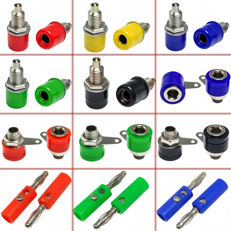 4mm Pure copper terminal post test instrument Banana Plug Socket Male Female To Insert Connector Banana Pin DIY Model
4mm Pure copper terminal post test instrument Banana Plug Socket Male Female To Insert Connector Banana Pin DIY Model