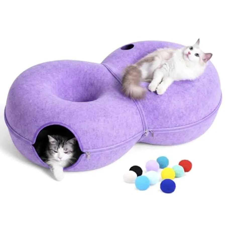 8-Shaped Large Cat Tunnel Bed for Indoor Cats Infinite Circulation Peekaboo Cat Cave with 12 Toy Balls Cat Donut Tunnel for Cat
8-Shaped Large Cat Tunnel Bed for Indoor Cats Infinite Circulation Peekaboo Cat Cave with 12 Toy Balls Cat Donut Tunnel for Cat