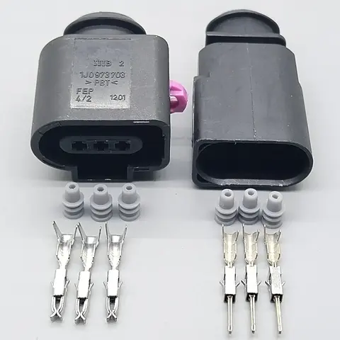 shhworldsea  1.5mm Auto Air-Condition Pressure Switch Temp Sensor Connector 1J0 973 703 Reversing Wires 1J0973803 1J0973703