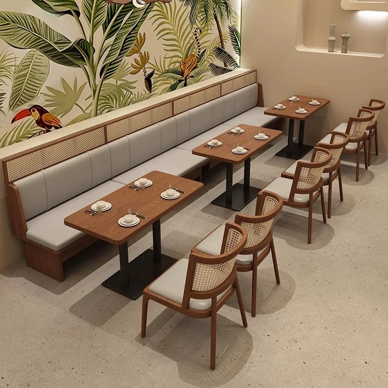 Themed Booth Sofas, House Dining Furniture, Rattan Solid Wood Restaurant, Hot Pot And Milk Tea Shop
Themed Booth Sofas, House Dining Furniture, Rattan Solid Wood Restaurant, Hot Pot And Milk Tea Shop