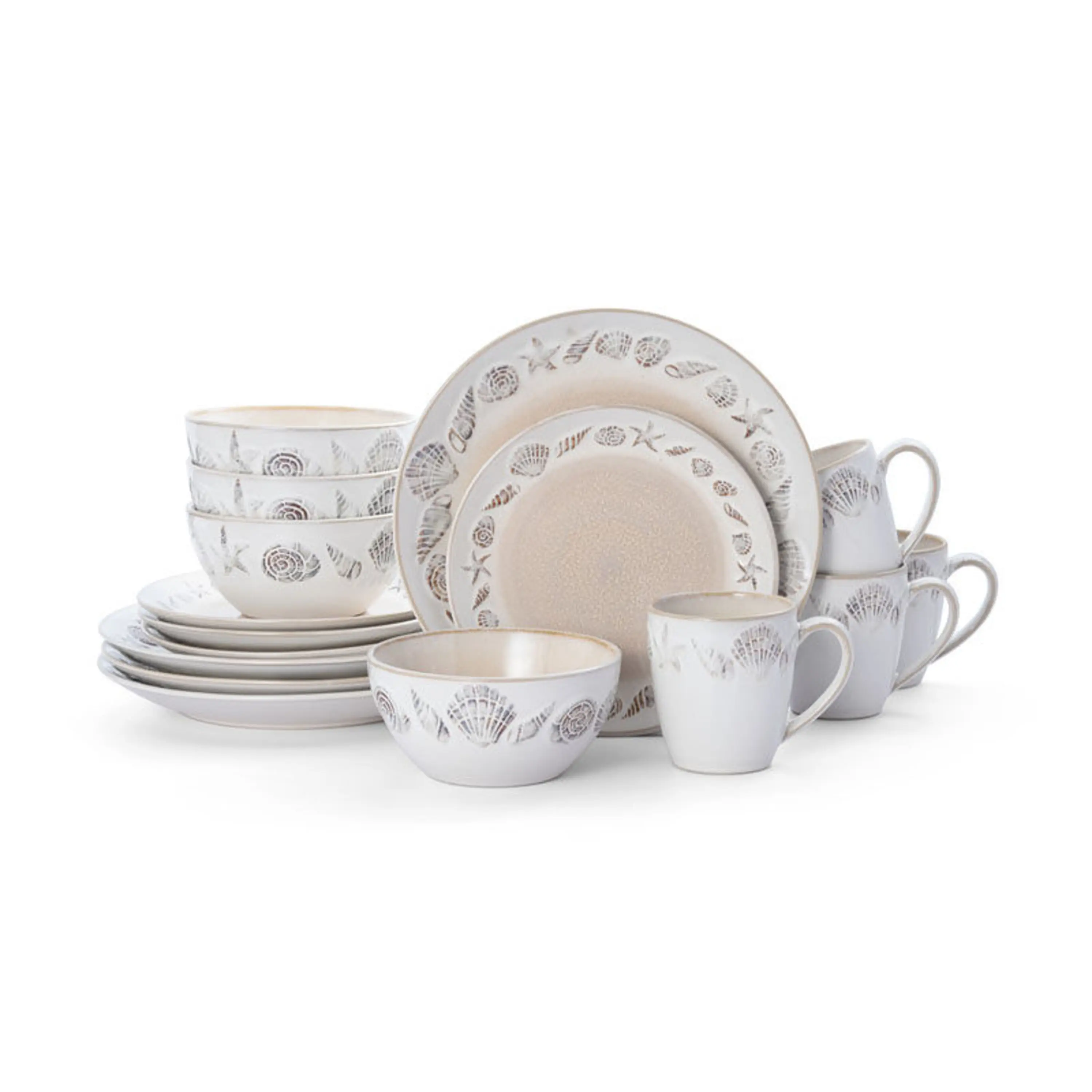 Beige Stoneware Dinner Set, 16-Piece Rustic Tableware for Everyday Use
Beige Stoneware Dinner Set, 16-Piece Rustic Tableware for Everyday Use