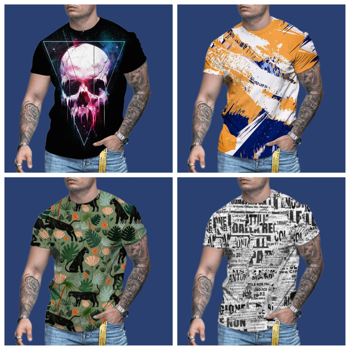 Лето 2022, мужские модные индивидуальные футболки с граффити, трендовые хип-хоп футболки в стиле Харадзюку, повседневный стиль, футболки с короткими рукавами и 3D принтом, топы 
Лето 2022, мужские модные индивидуальные футболки с граффити, трендовые хип-хоп футболки в стиле Харадзюку, повседневный стиль, футболки с короткими рукавами и 3D принтом, топы