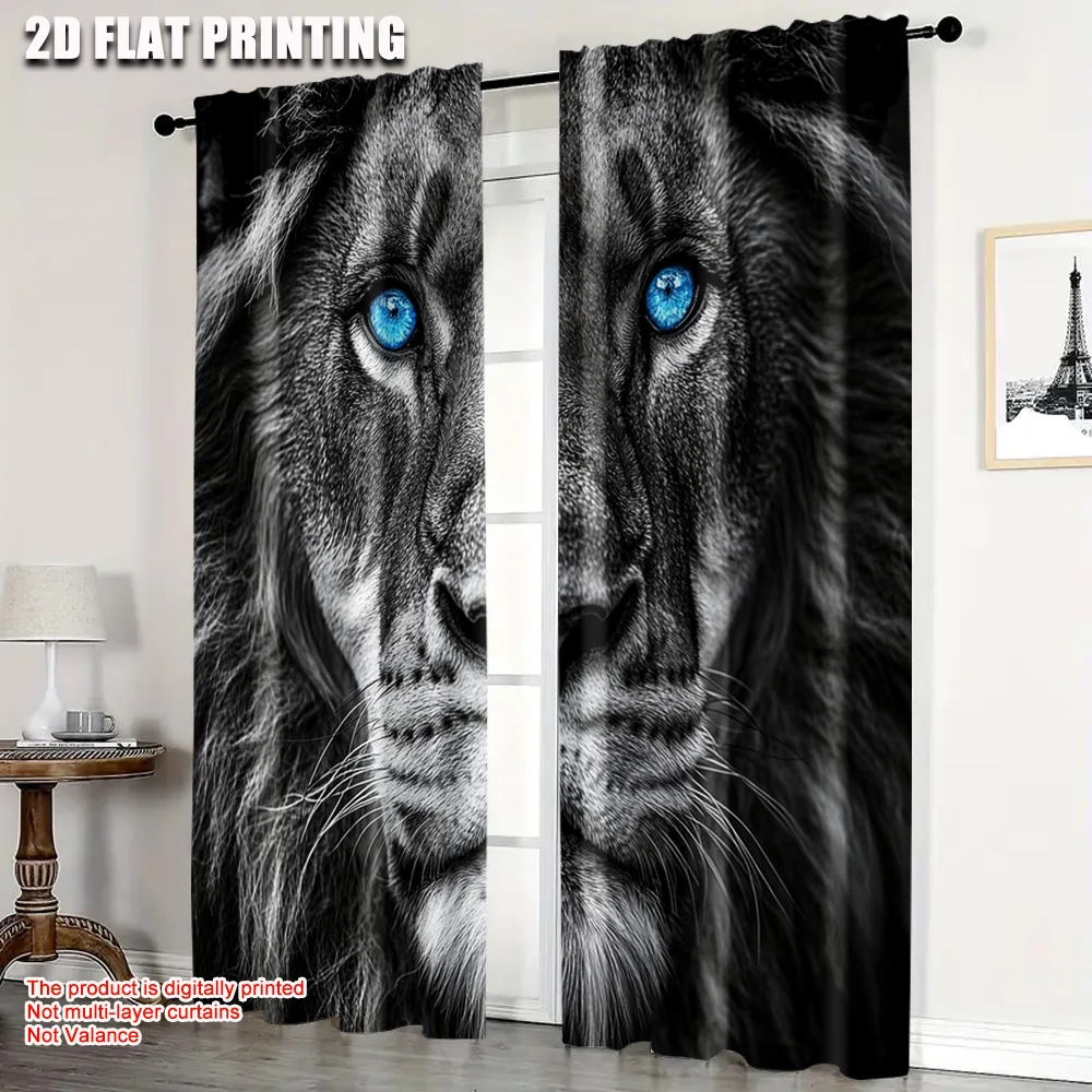 2pcs, Minimalist Curtains 2D print Lion Versatile Polyester Fabric (without rod) Decorations Clearance Perfect for Bedroom
2pcs, Minimalist Curtains 2D print Lion Versatile Polyester Fabric (without rod) Decorations Clearance Perfect for Bedroom