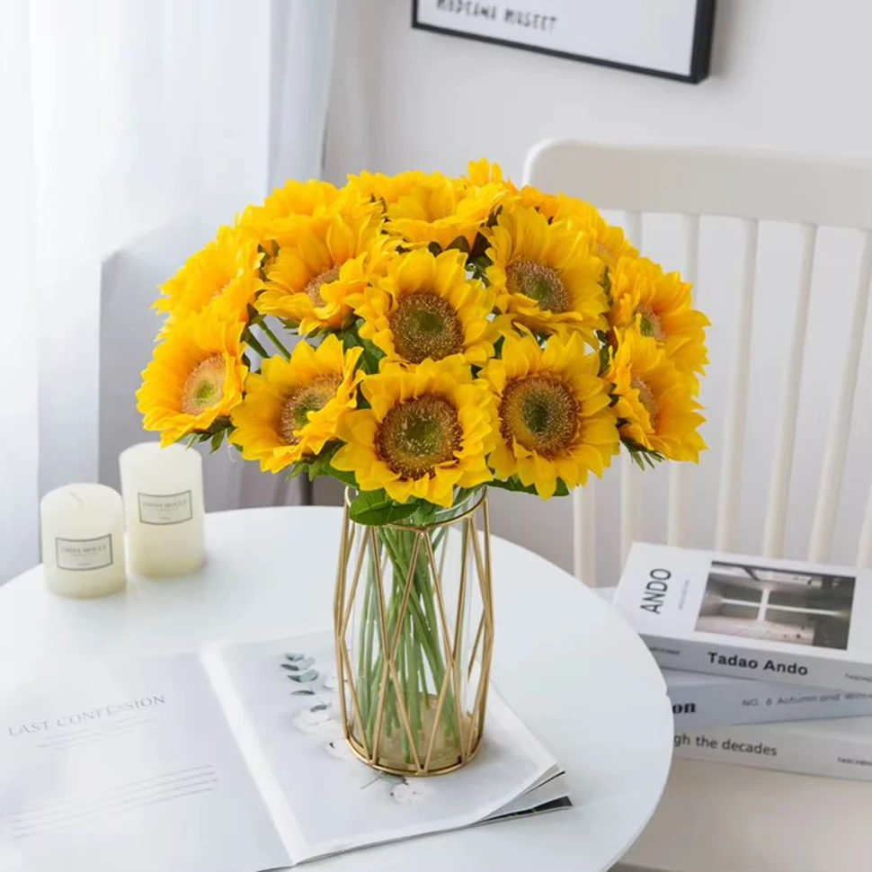 Artificial Flowers Sunflower Home Garden Table Decoration Stamen Wedding Autumn Valentine Fake Gerbera Living Room BedStagebonsa
Artificial Flowers Sunflower Home Garden Table Decoration Stamen Wedding Autumn Valentine Fake Gerbera Living Room BedStagebonsa