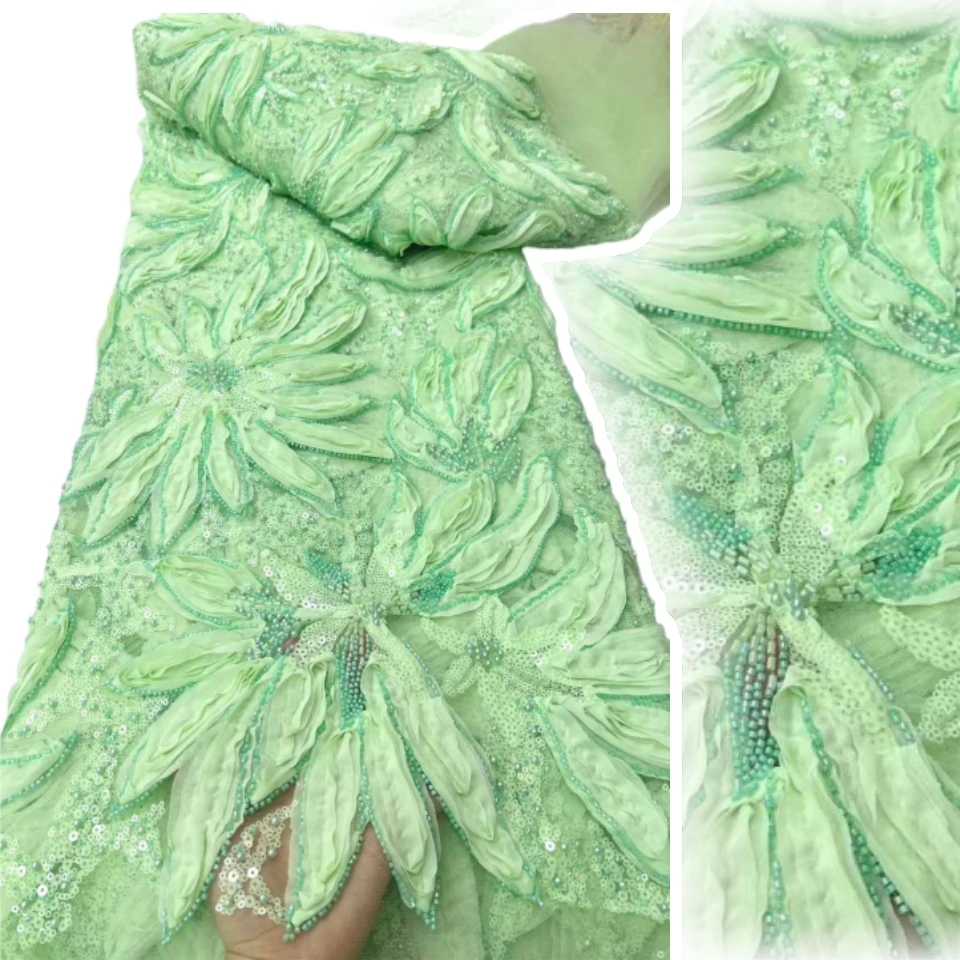 Latest French 3D Flower Beaded Tulle Lace Fabric High Quality African Lace Fabrics With Sequins For Evening Party Dresses 2016
Latest French 3D Flower Beaded Tulle Lace Fabric High Quality African Lace Fabrics With Sequins For Evening Party Dresses 2016