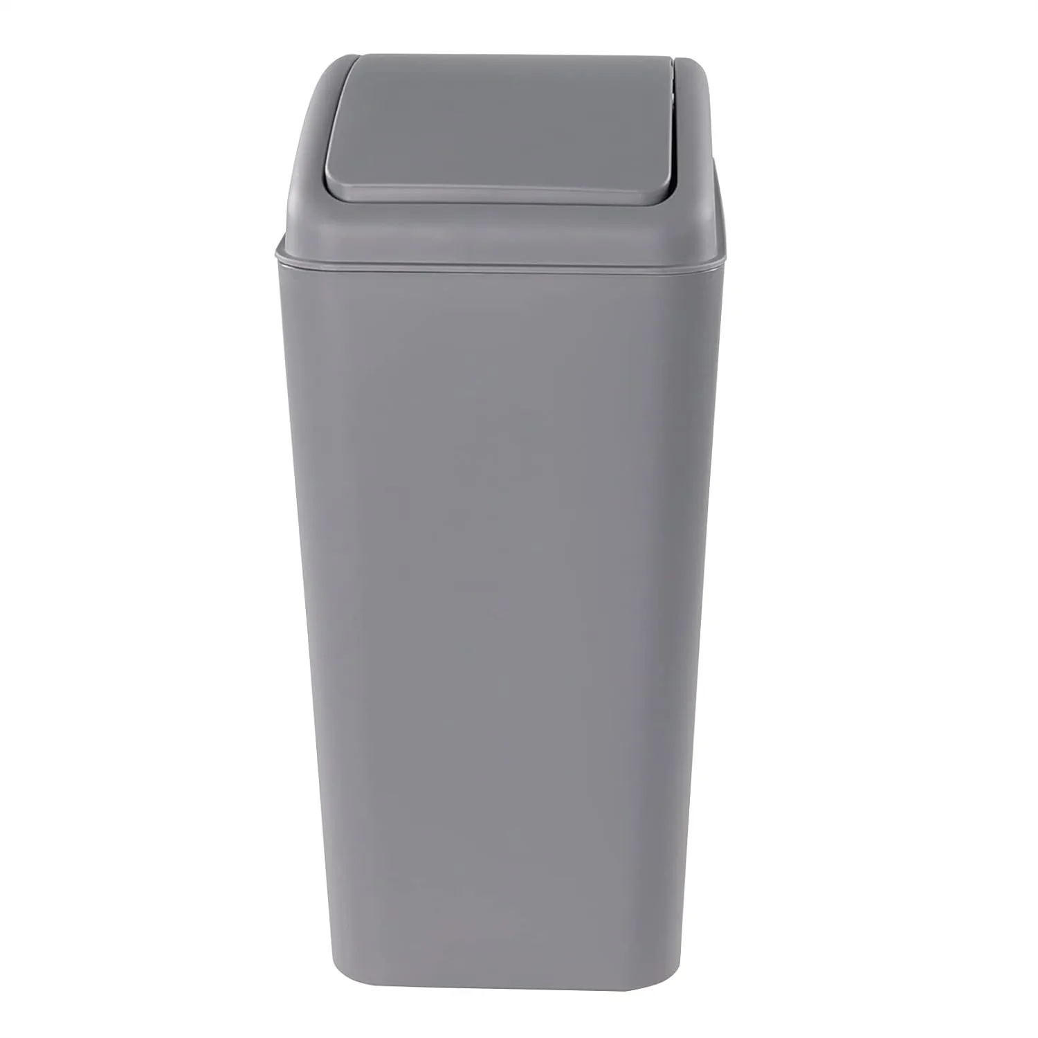 16L Plastic Trash Can with Swing Lid for Bathroom Office Bedroom, Grey
16L Plastic Trash Can with Swing Lid for Bathroom Office Bedroom, Grey