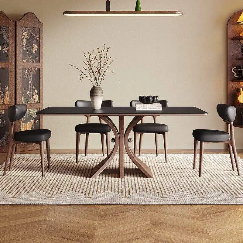 &c American Vintage Solid Wood Dining Table Home Furniture 6-seater Black High-end Rectangular for Small Apartment
&c American Vintage Solid Wood Dining Table Home Furniture 6-seater Black High-end Rectangular for Small Apartment