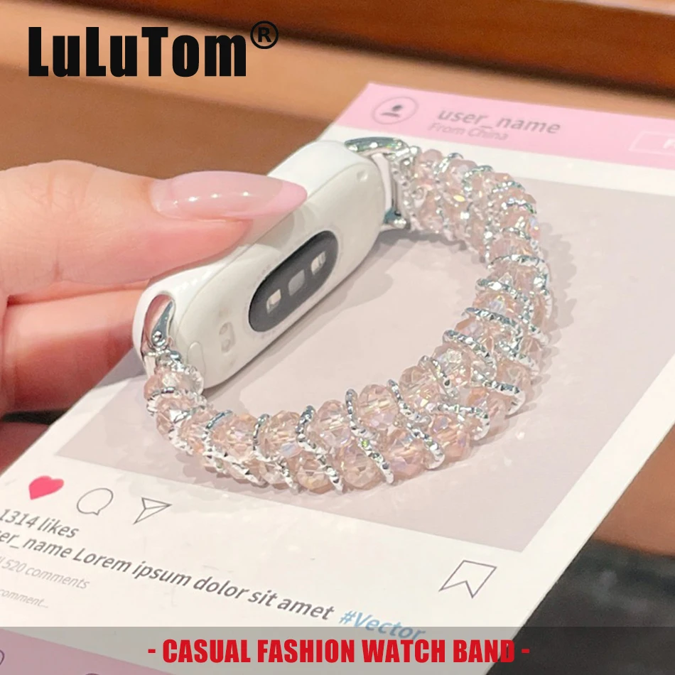 Ремешок для Xiaomi Mi Band 10 9 8 Pro, ремешок для часов Miband 8Pro 9 Pro, модный цветной браслет с блестящими кристаллами и бисером, женский браслет
Ремешок для Xiaomi Mi Band 10 9 8 Pro, ремешок для часов Miband 8Pro 9 Pro, модный цветной браслет с блестящими кристаллами и бисером, женский браслет