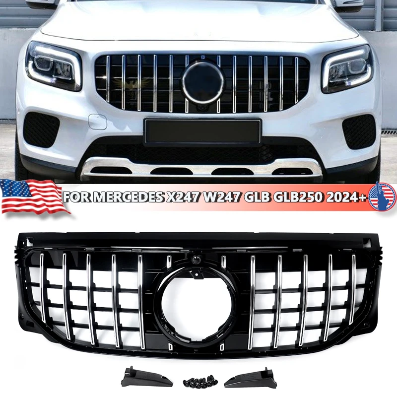 Передняя решетка для Mercedes X247 W247 GLB GLB250 GT Style 2024-2025, хром/черный
Передняя решетка для Mercedes X247 W247 GLB GLB250 GT Style 2024-2025, хром/черный