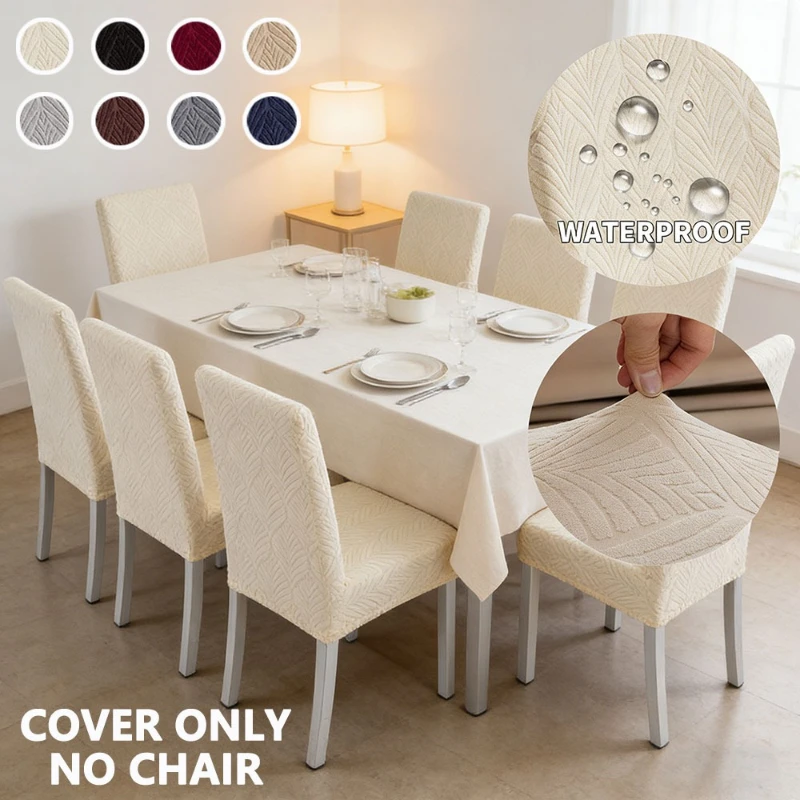 6pcs Leaf Pattern Jacquard Chair Covers Solid Color Elastic Chair Slipcovers for Dining Kitchen Living Room Decor Accessories
6pcs Leaf Pattern Jacquard Chair Covers Solid Color Elastic Chair Slipcovers for Dining Kitchen Living Room Decor Accessories