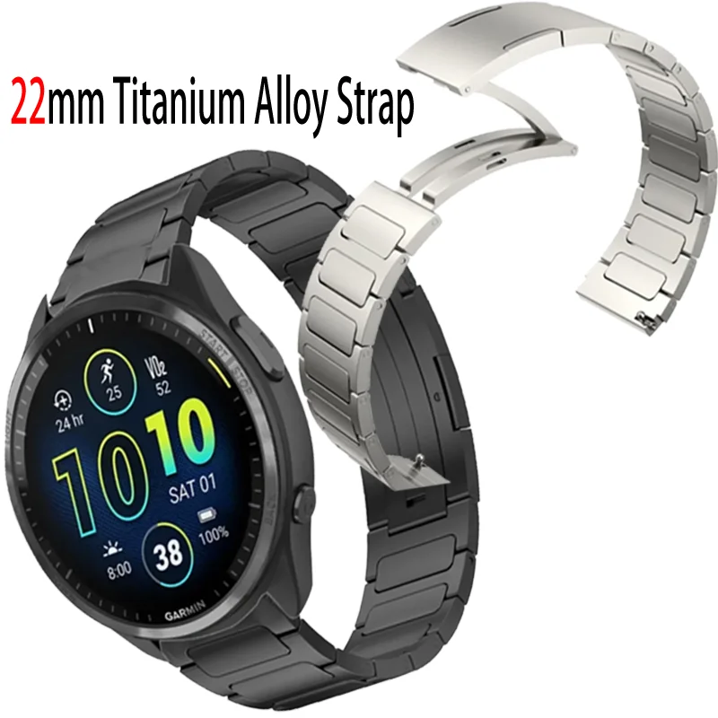22mm Titanium Alloy Strap For Garmin Forerunner 965 955 255/265 Music Metal Durable Bracelet Garmin Venu 3 2/Vivoactive 4 Correa
22mm Titanium Alloy Strap For Garmin Forerunner 965 955 255/265 Music Metal Durable Bracelet Garmin Venu 3 2/Vivoactive 4 Correa