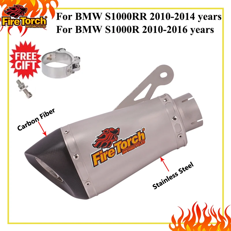 Slip On For BMW S1000RR S1000R 2010 - 2015 2016 Motorcycle Exhaust Systems Tail Pipe Escape Carbon Fiber 60mm Muffler DB Killer
Slip On For BMW S1000RR S1000R 2010 - 2015 2016 Motorcycle Exhaust Systems Tail Pipe Escape Carbon Fiber 60mm Muffler DB Killer
