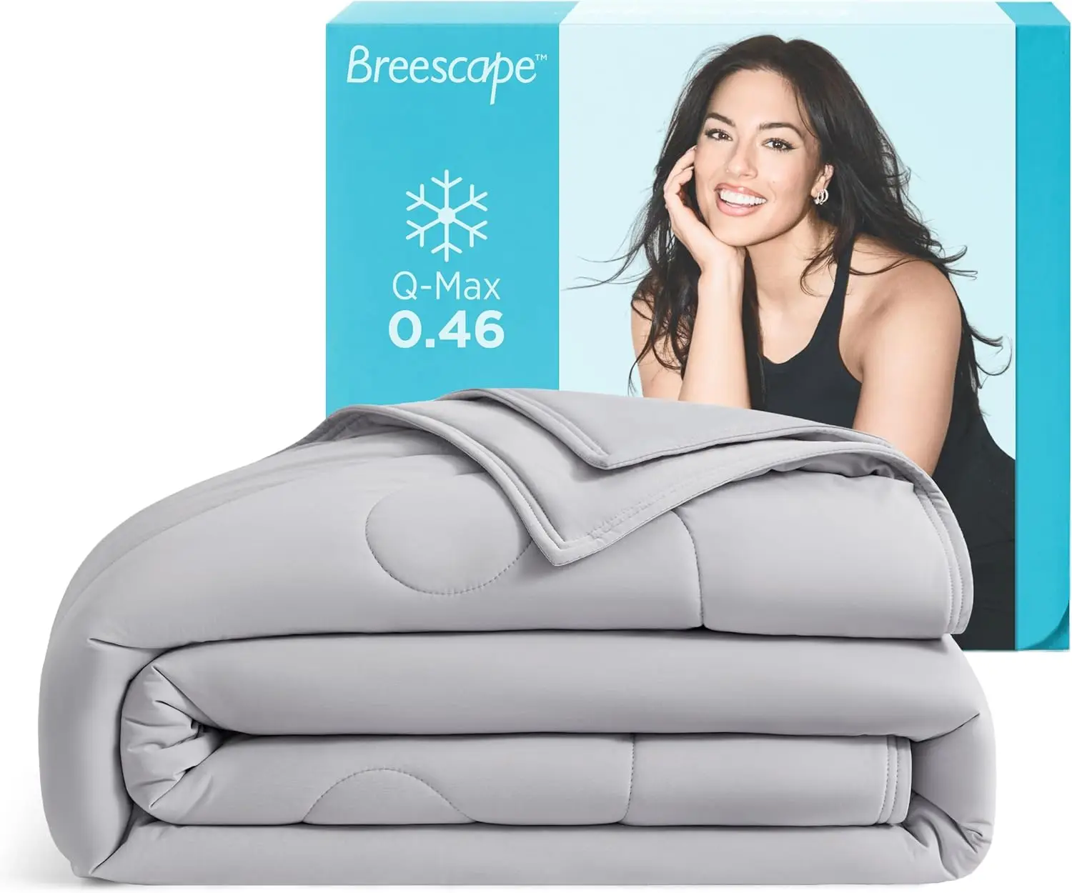 King Size Cooling Comforter for Hot Sleepers, Breathable Summer Blanket, Night Sweats Relief, Lightweight Bedding in Misty Gray
King Size Cooling Comforter for Hot Sleepers, Breathable Summer Blanket, Night Sweats Relief, Lightweight Bedding in Misty Gray