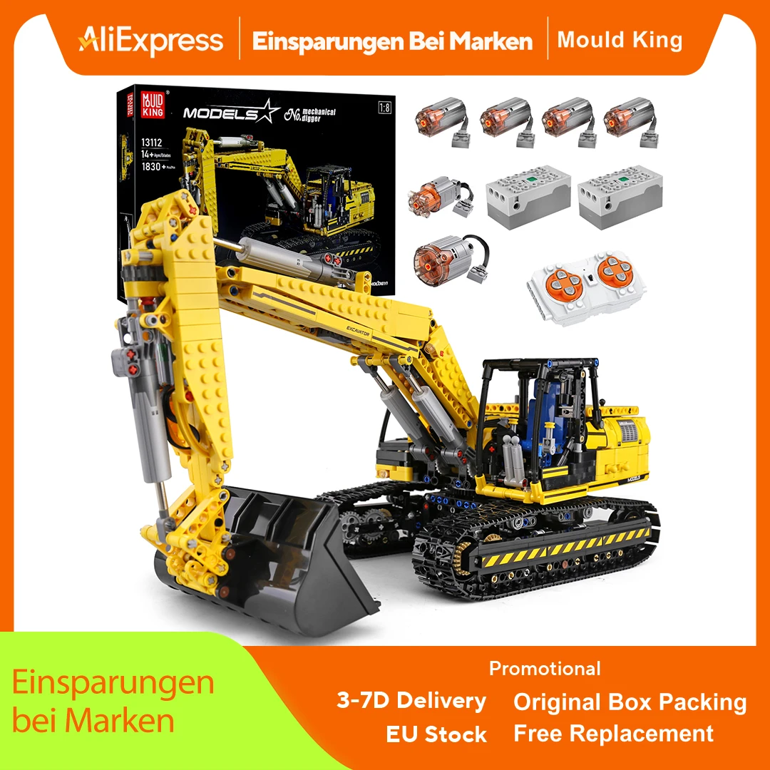 MOULD KING 13112 Technical Car Toys The MOC-2513 APP&RC Motorized Excavator Model Building Blocks Bricks Kids Christmas Gift
MOULD KING 13112 Technical Car Toys The MOC-2513 APP&RC Motorized Excavator Model Building Blocks Bricks Kids Christmas Gift