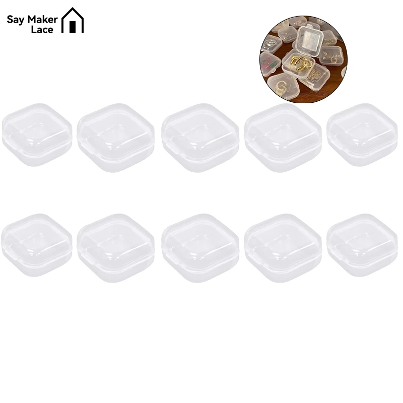 10Pcs Mini Storage Box Transparent Square Plastic Case Earring Ring Jewelry Packaging Portable Grocery Storager
10Pcs Mini Storage Box Transparent Square Plastic Case Earring Ring Jewelry Packaging Portable Grocery Storager