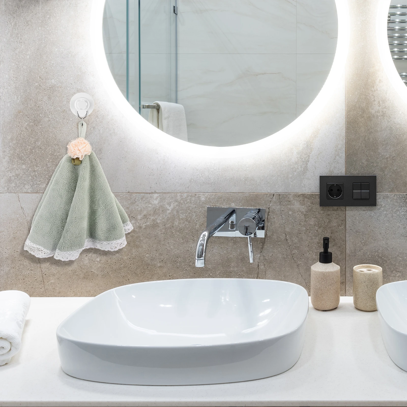 1Pcs Round Hand Towel Coral Fleece Water Absorbent Fast Drying Comfortable Non Scratch Surface Easy for Home Kitchen
1Pcs Round Hand Towel Coral Fleece Water Absorbent Fast Drying Comfortable Non Scratch Surface Easy for Home Kitchen