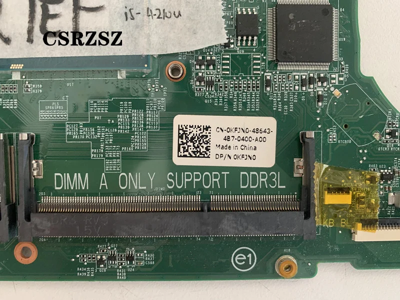 CSRZSZ For Dell inspiron 15 7547 Laptop motherboard CN-0KFJN0 0KFJN0 KFJN0 DA0AM6MB8E0 with i5-4210u cpu test ok
CSRZSZ For Dell inspiron 15 7547 Laptop motherboard CN-0KFJN0 0KFJN0 KFJN0 DA0AM6MB8E0 with i5-4210u cpu test ok