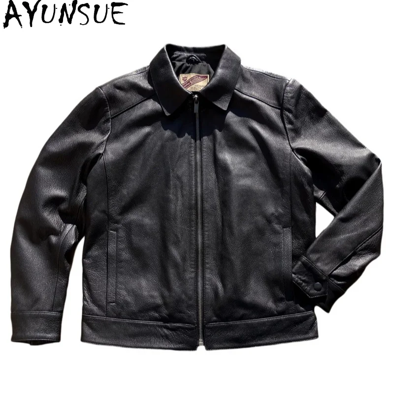 AYUNSUE 100% Real Goatskin Coat Man Clothing 2026 Fashion 100% Genuine Leather Jacket Men Coats Casual Simple Leather Jackets
AYUNSUE 100% Real Goatskin Coat Man Clothing 2026 Fashion 100% Genuine Leather Jacket Men Coats Casual Simple Leather Jackets