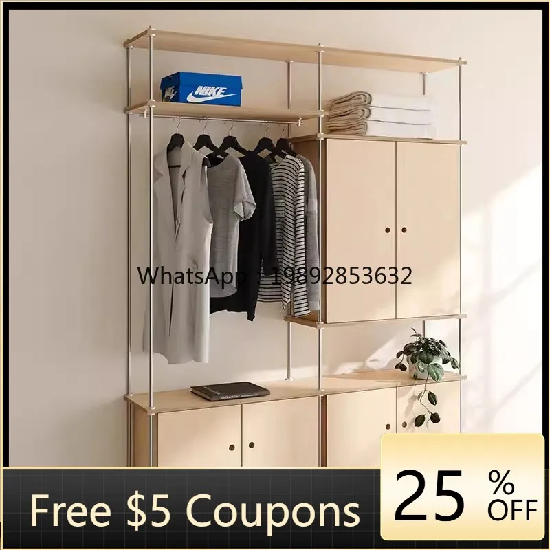 LYY Ocean Board Wardrobe Home Bedroom Hanging Rack Floor-standing Cloakroom Storage Combination Storage Rack 
LYY Ocean Board Wardrobe Home Bedroom Hanging Rack Floor-standing Cloakroom Storage Combination Storage Rack