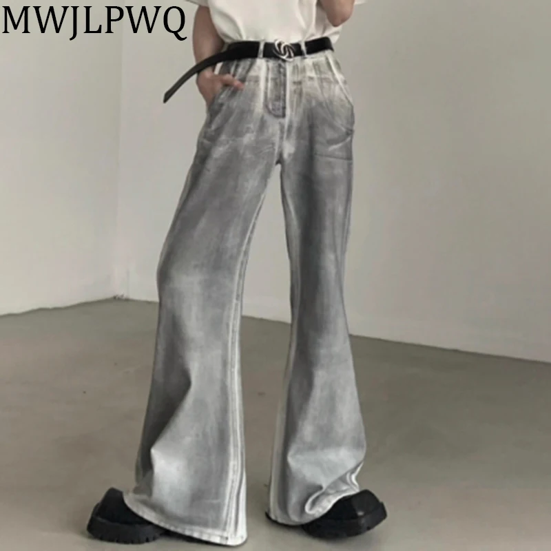 MWJLPWQ Dirty White Flared Jeans Men's Washed Distress Niche Design Streetwear Fashion High Waist Retro Straight Pants 010774
MWJLPWQ Dirty White Flared Jeans Men's Washed Distress Niche Design Streetwear Fashion High Waist Retro Straight Pants 010774
