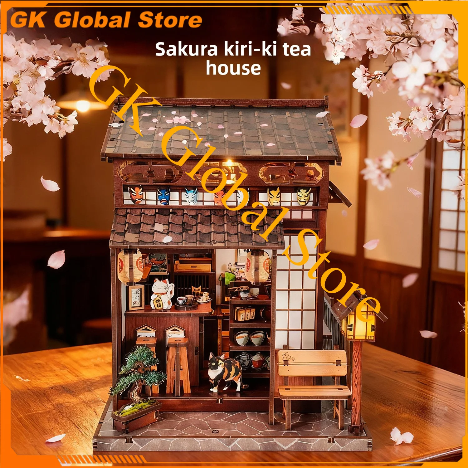 Sakura Falls Wooden Tea Housea DIY Street View Building Blocks Assembling Building Blocks Desktop Decoration Ornaments Gift Toys
Sakura Falls Wooden Tea Housea DIY Street View Building Blocks Assembling Building Blocks Desktop Decoration Ornaments Gift Toys