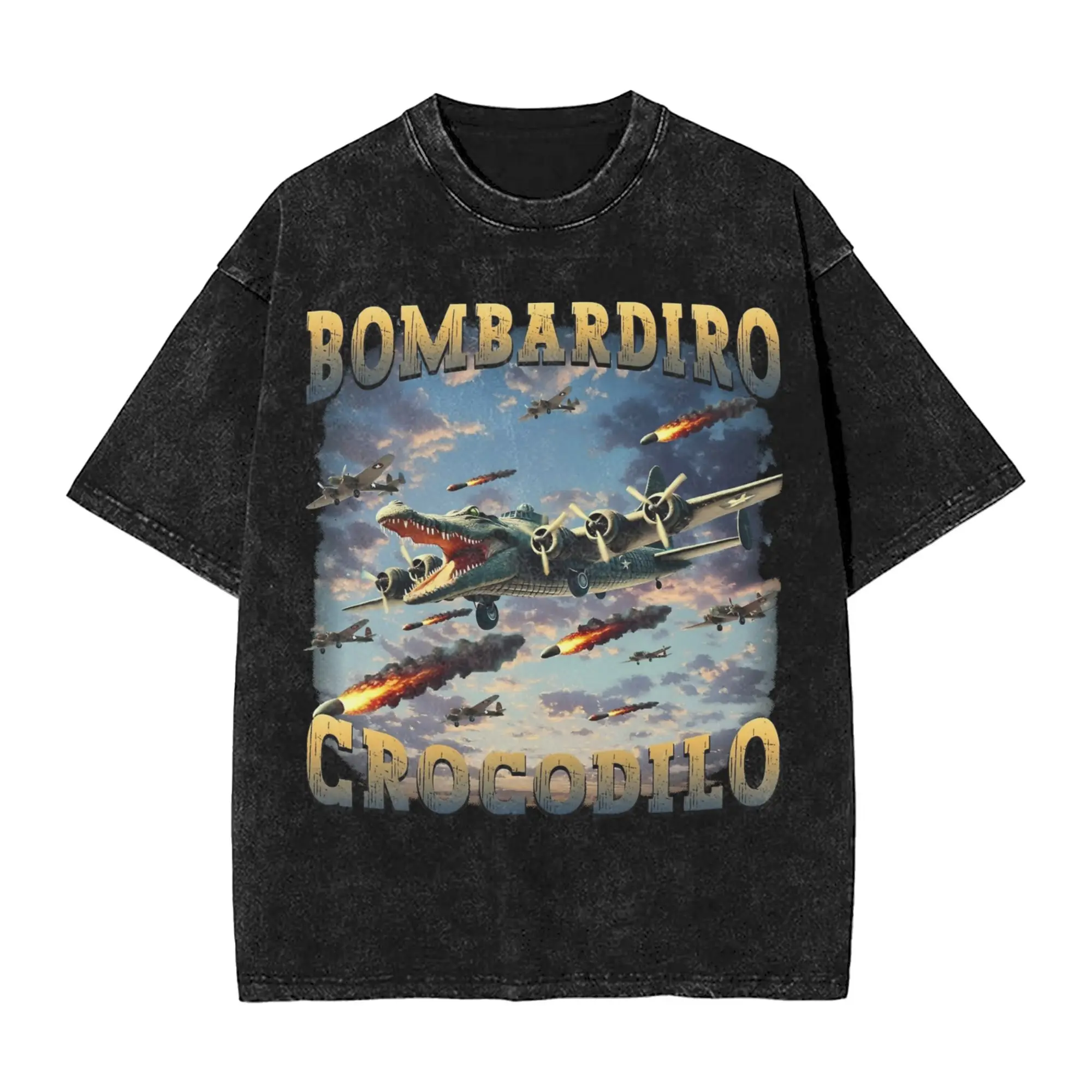 Oversize Bombardiro Crocodilo Funny Crocodile Meme Apparel T Shirt for Men Women Bootleg Washed Style Tee Shirts Clothing
Oversize Bombardiro Crocodilo Funny Crocodile Meme Apparel T Shirt for Men Women Bootleg Washed Style Tee Shirts Clothing