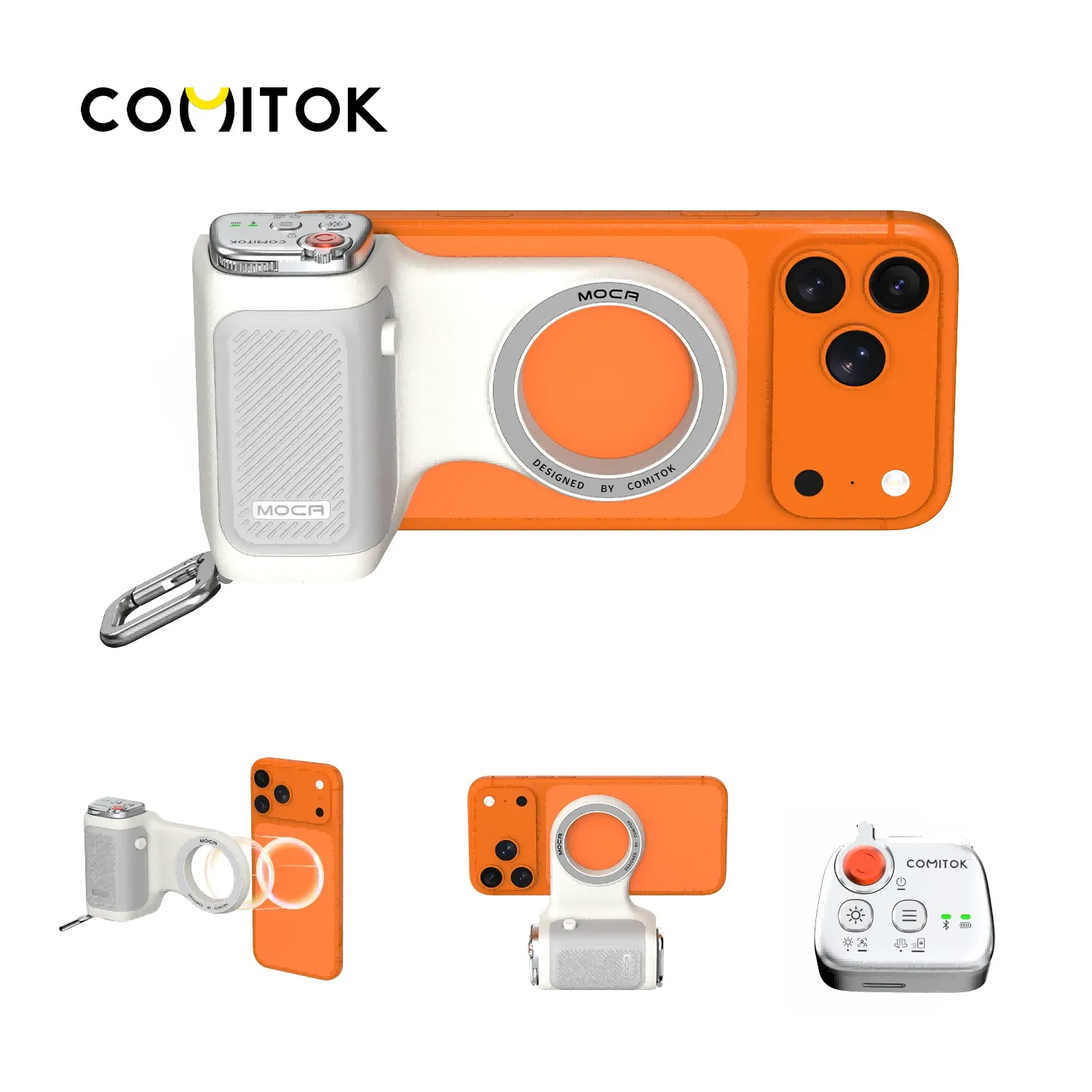 COMITOK Magnetic Phone Camera Hand Grip with Remote Control Shooting Handle Stabilizer Holder for iPhone Photography Accessories
COMITOK Magnetic Phone Camera Hand Grip with Remote Control Shooting Handle Stabilizer Holder for iPhone Photography Accessories