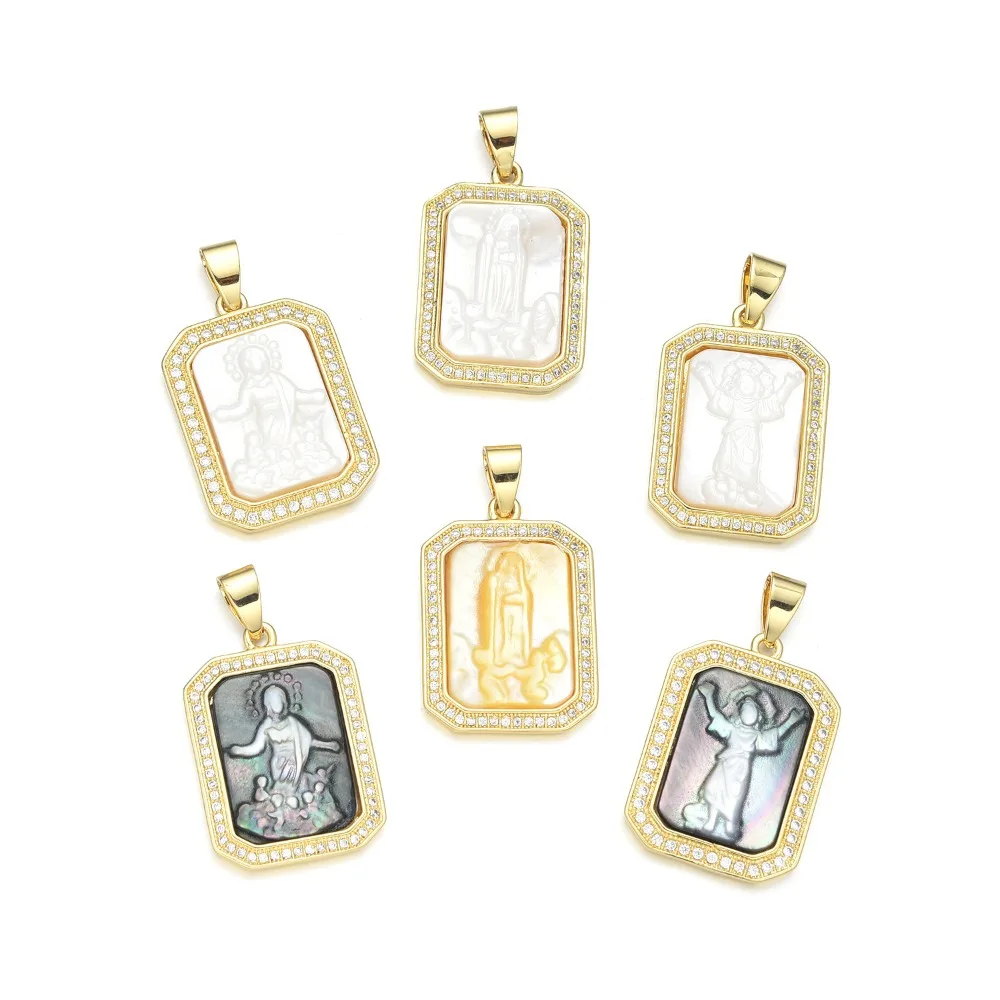 1 Piece Virgin Mary Shell Copper Plated Pendant for DIY Necklace Jewelry Making Supplies Micro Inlay Zircon Luxury Square Charm
1 Piece Virgin Mary Shell Copper Plated Pendant for DIY Necklace Jewelry Making Supplies Micro Inlay Zircon Luxury Square Charm