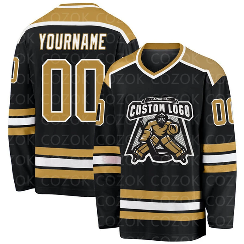 Custom Black Yellow Vintage Hockey 3D Print You Name Number Men Women Ice Hockey Jersey Competition Training Jerseys
Custom Black Yellow Vintage Hockey 3D Print You Name Number Men Women Ice Hockey Jersey Competition Training Jerseys